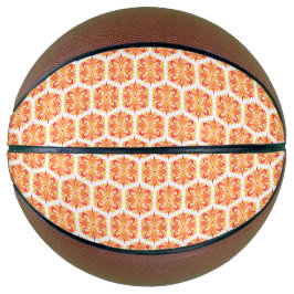 Oranje bloemen, bloemmotief, bloemmotief basketbal