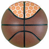 Oranje bloemen, bloemmotief, bloemmotief basketbal (Rechts)