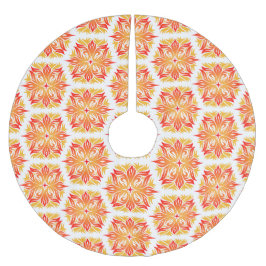 Oranje bloemen, bloemmotief, bloemmotief kerstboom rok