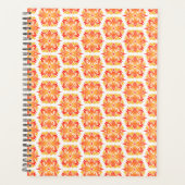 Oranje bloemen, bloemmotief, bloemmotief planner (Voorkant)