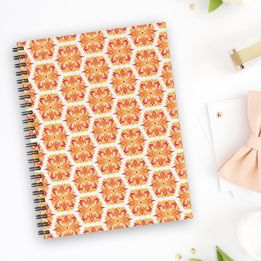 Oranje bloemen, bloemmotief, bloemmotief planner