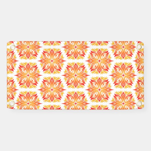 Oranje bloemen, bloemmotief, bloemmotief spandoek (Horizontaal)