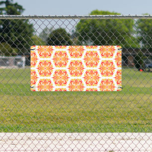 Oranje bloemen, bloemmotief, bloemmotief spandoek