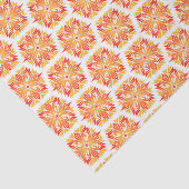 Oranje bloemen, bloemmotief, bloemmotief tissuepapier (Detail)