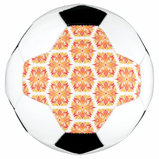 Oranje bloemen, bloemmotief, bloemmotief voetbal (Voorkant)
