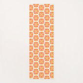 Oranje bloemen, bloemmotief, bloemmotief yogamat (Voorkant)
