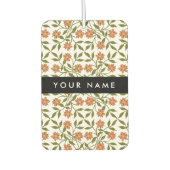 Oranje bloemen, bloemmotief, Boho, Jouw naam Luchtverfrisser (Voorkant)