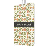 Oranje bloemen, bloemmotief, Boho, Jouw naam Luchtverfrisser (Links)