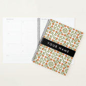 Oranje bloemen, bloemmotief, Boho, Jouw naam Planner (Display)