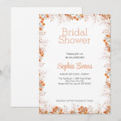 Oranje Bloemen Border Wit Vrijgezellenfeest Kaart (Voorkant / Achterkant)