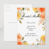 ORANJE BLOEMEN BOTANISCHE BRUIDSDOUCHE UITNODIGING (Voorkant / Achterkant)