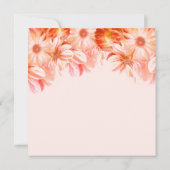 Oranje Bloemen Bruids Brunch Kaart (Achterkant)