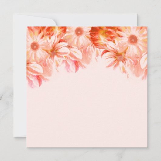 Oranje Bloemen Bruids Brunch Kaart (Achterkant)