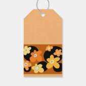 oranje bloemen cadeaulabel (Achterkant)