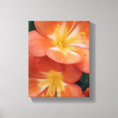 Oranje bloemen canvas afdruk (Voorkant)