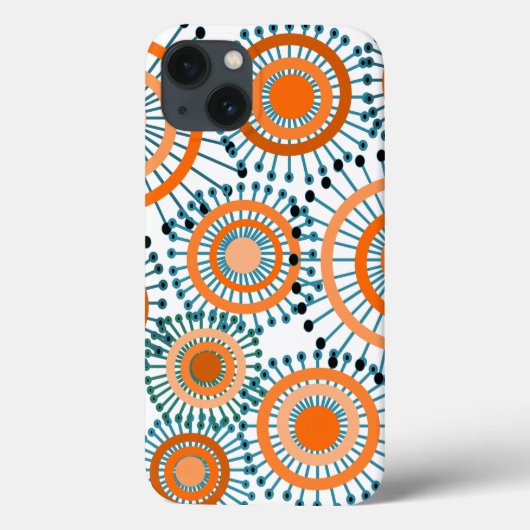 Oranje bloemen Case-Mate iPhone case (Achterkant)