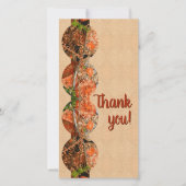 Oranje Bloemen Dank u kaart (Voorkant)