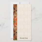 Oranje Bloemen Dank u kaart (Achterkant)