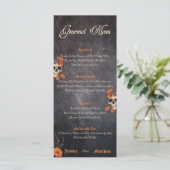 Oranje bloemen Elegant eenvoudig gastronomisch men Menu (Staand voorkant)