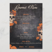 Oranje bloemen Elegant gastronomisch menu (Voorkant)