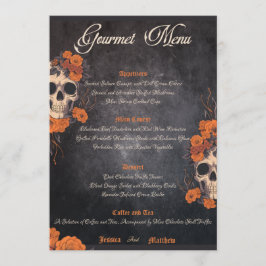Oranje bloemen Elegant gastronomisch menu