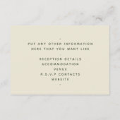 Oranje bloemen Elegante bruiloft de details Informatiekaartje (Achterkant)