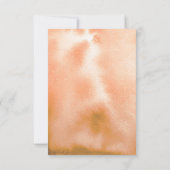 Oranje bloemen Elegante bruiloft RSVP (Achterkant)