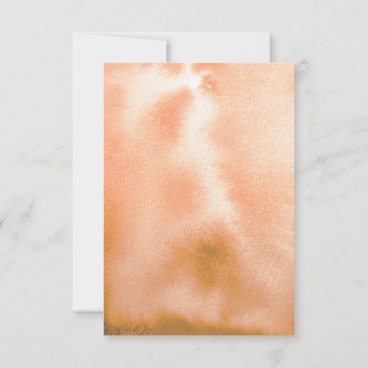 Oranje bloemen Elegante bruiloft RSVP (Achterkant)