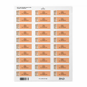 Oranje bloemen etiket (Full Sheet)