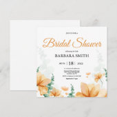 Oranje bloemen Eucalyptus Weddenschap Vrijgezellen Kaart (Voorkant / Achterkant)