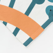Oranje bloemen fleece deken (Hoek)