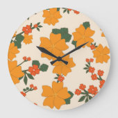 Oranje bloemen, flessenpatroon, patroon van bloeme grote klok (Voorkant)