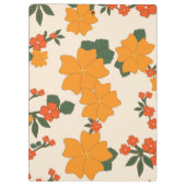 Oranje bloemen, flessenpatroon, patroon van bloeme klembord (Achterkant)
