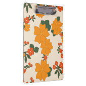 Oranje bloemen, flessenpatroon, patroon van bloeme klembord (Rechts)