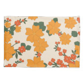 Oranje bloemen, flessenpatroon, patroon van bloeme kussensloop (Achterkant)