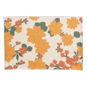 Oranje bloemen, flessenpatroon, patroon van bloeme kussensloop (Voorkant)
