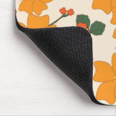 Oranje bloemen, flessenpatroon, patroon van bloeme muismat (Hoek)