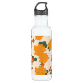 Oranje bloemen, flessenpatroon, patroon van bloeme waterfles  (Voorkant)