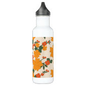 Oranje bloemen, flessenpatroon, patroon van bloeme waterfles  (Links)