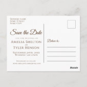 Oranje bloemen Floral Wedding Save the Date Briefkaart (Achterkant)