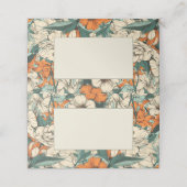 Oranje bloemen gastlandkaart plaatskaartje (Buitenkant ongevouwen)