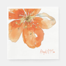 Oranje Bloemen Gepersonaliseerde Trouwlunch