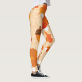 Oranje bloemen: hand doedel patroon. leggings (Rechts)