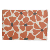 Oranje bloemen hand getekend patroon kussensloop (Achterkant)