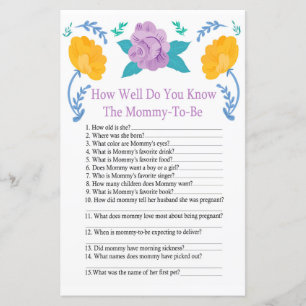 Oranje bloemen Hoe goed ken je baby shower?