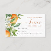 Oranje Bloemen Hoeveel Kussen Douche Game Card Plaatskaartje (Voorkant)