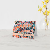 Oranje bloemen kaart (Gele Bloem)