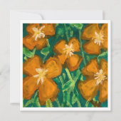 Oranje bloemen kaart (Voorkant)