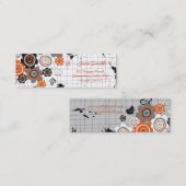 Oranje bloemen Kind Mini Visitekaartje (Voorkant / Achterkant)