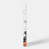 Oranje bloemen kippen Grunge Ink Blots Kind Case-Mate iPhone Case (Achterkant / Links)